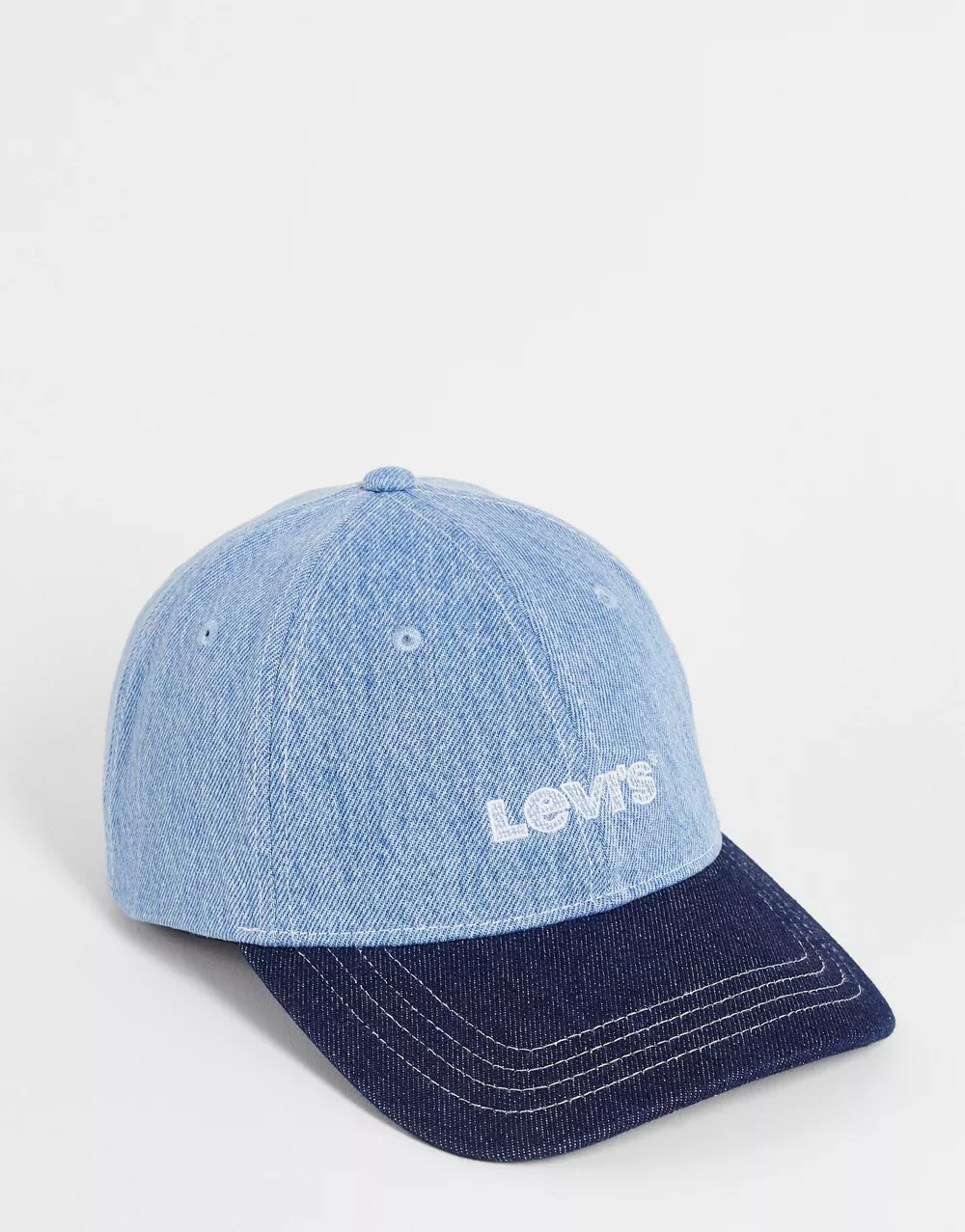 Levi's vintage logo cap in blue denim patchwork